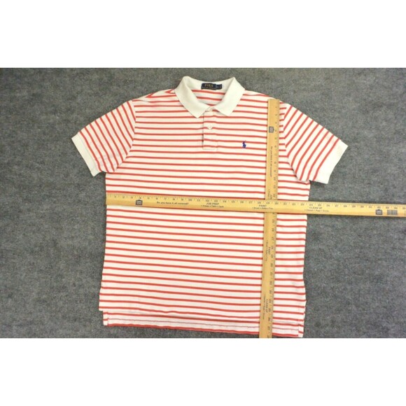 Polo Ralph Lauren Shirt Mens Larage Classic Fit Red White Stripe - Picture 6 of 9